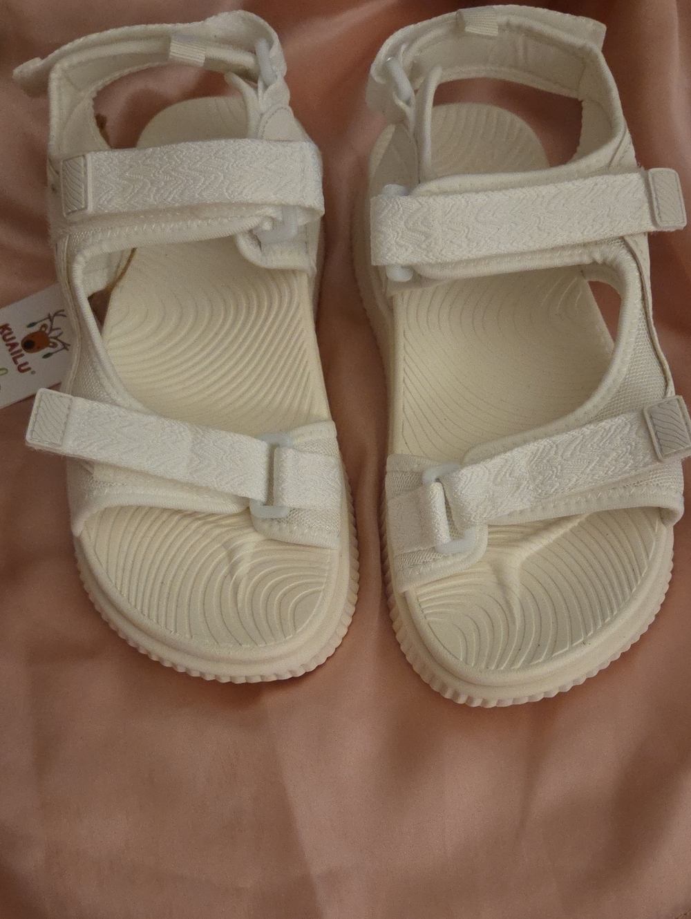 Women’s Adjustable White Comfort Strap Sandals